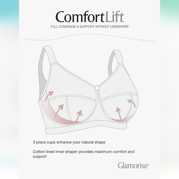 Glamorise Women's Full Figure Plus Size Comfortlift Support Bra #1103 44C, 46H - Picture 6 of 16